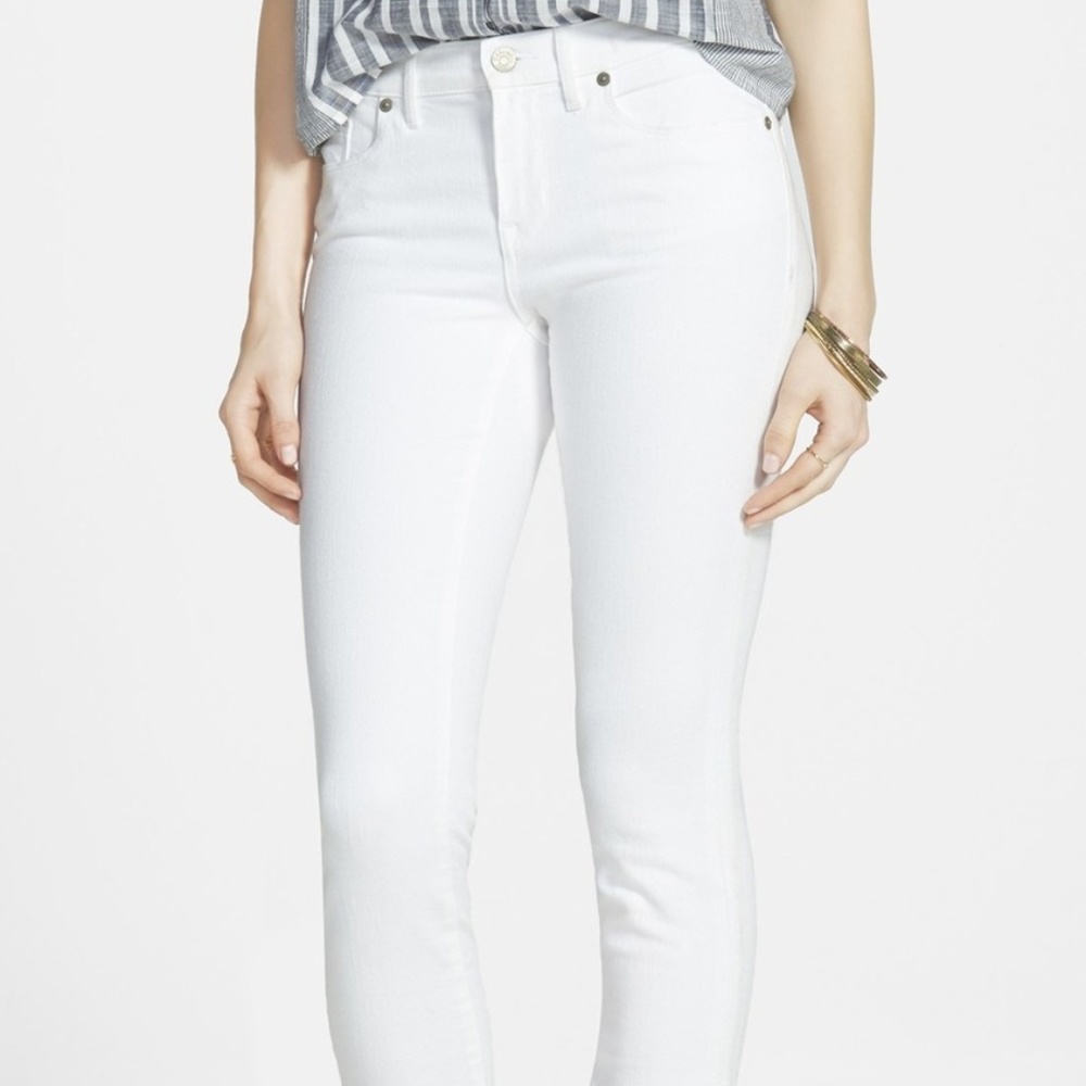Madewell 9" High Rise White Skinny Jeans